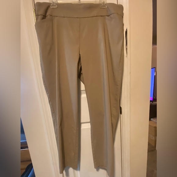 GEORGE PULL ON KHAKI SLACKS - Picture 1 of 8